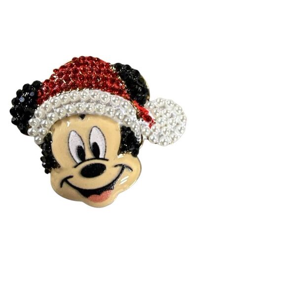 Disney x BaubleBar Women's Mickey Mouse Santa Claus Christmas Stud Earrings NWOT - Picture 4 of 5